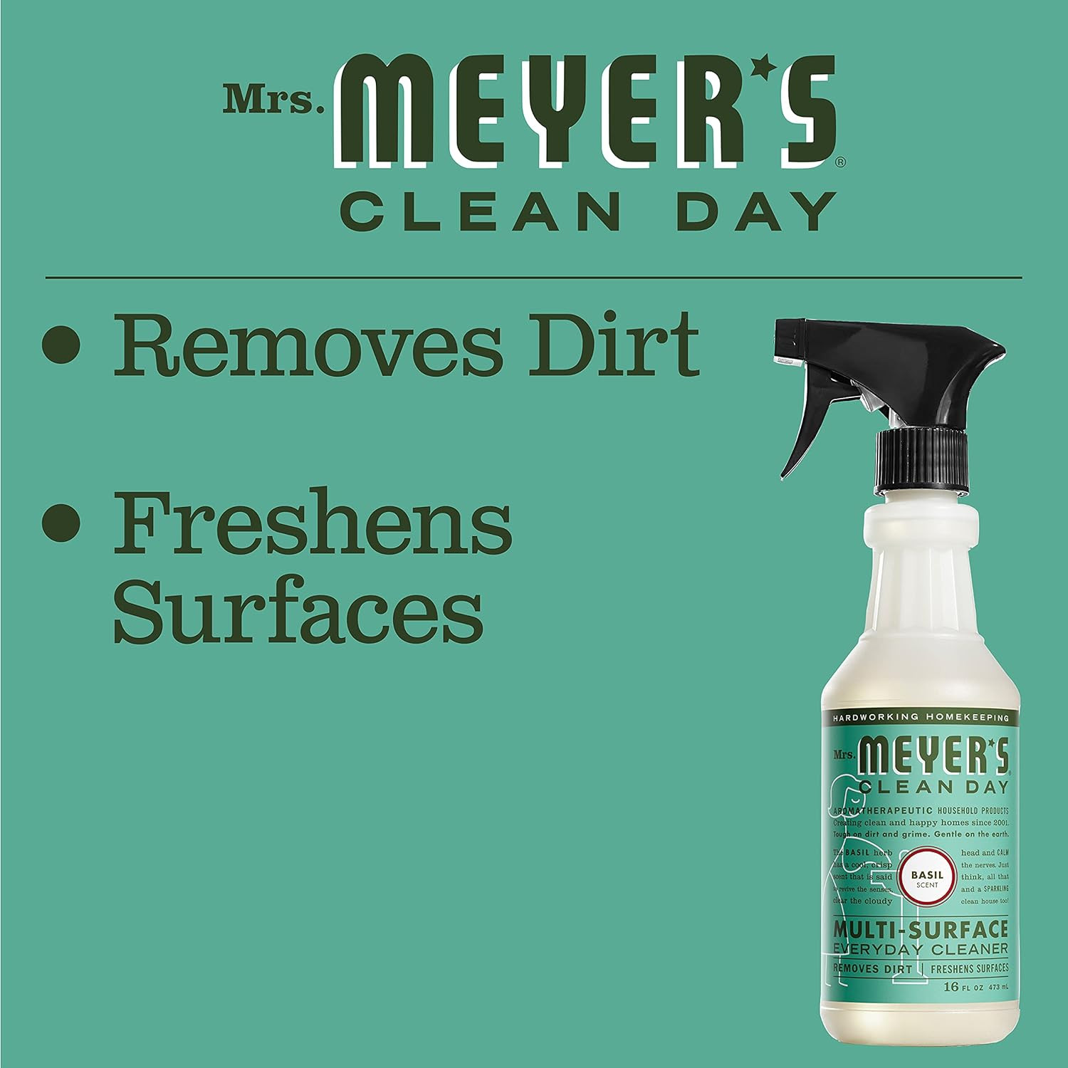 All-Purpose Cleaner Spray, Basil, 16 Fl. Oz (Pack of 2)