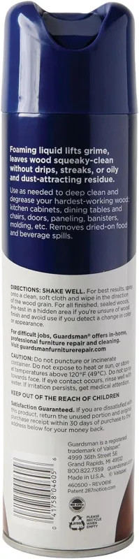 Guardsman Deep Cleaning Wood Cleaner for Cabinets, Furniture Tables,12.5 Ounces,
