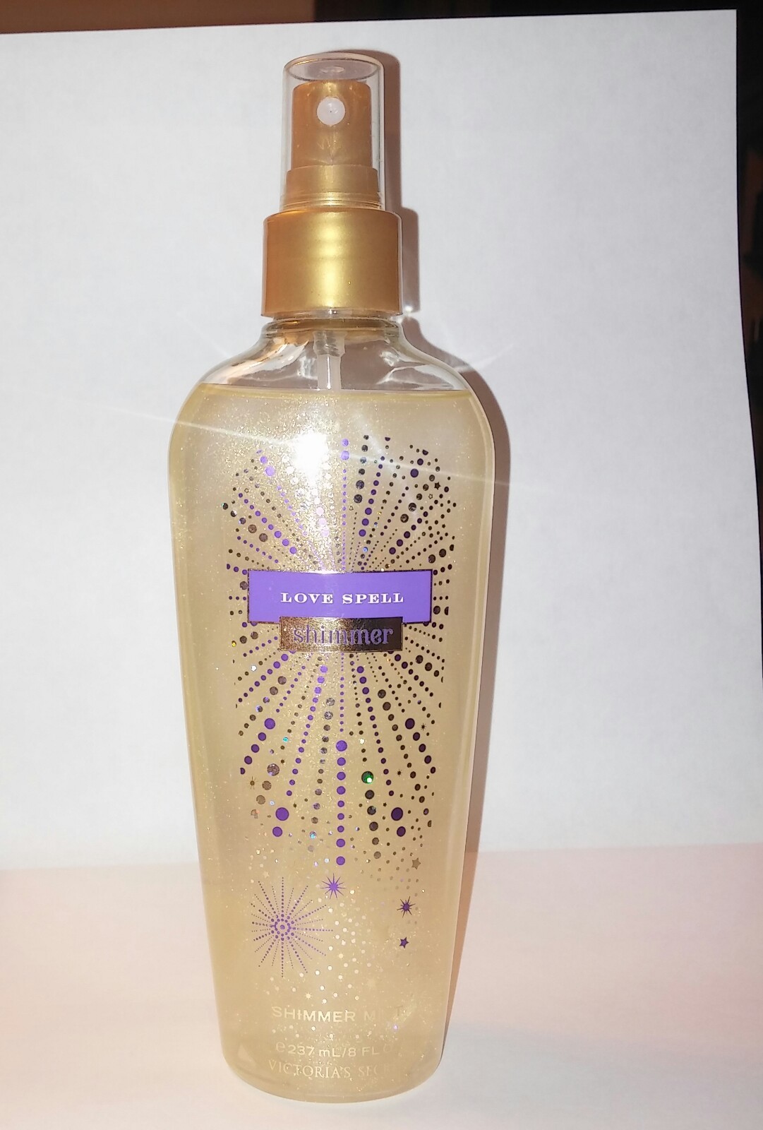 VICTORIA’S SECRET LOVE SPELL SHIMMER MIST 8.0 OZ. 237ML. SPARKLE GOLDEN GLIMMER