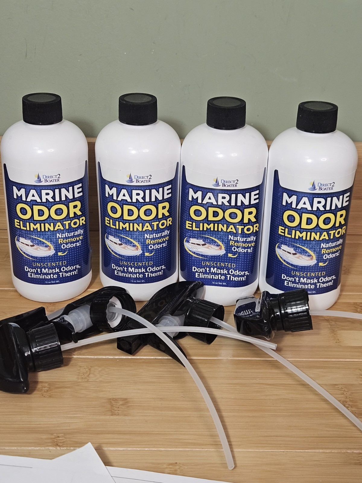 Direct2Boater Marine Odor Eliminator Spray (4) 16 FL OZ Bottle New