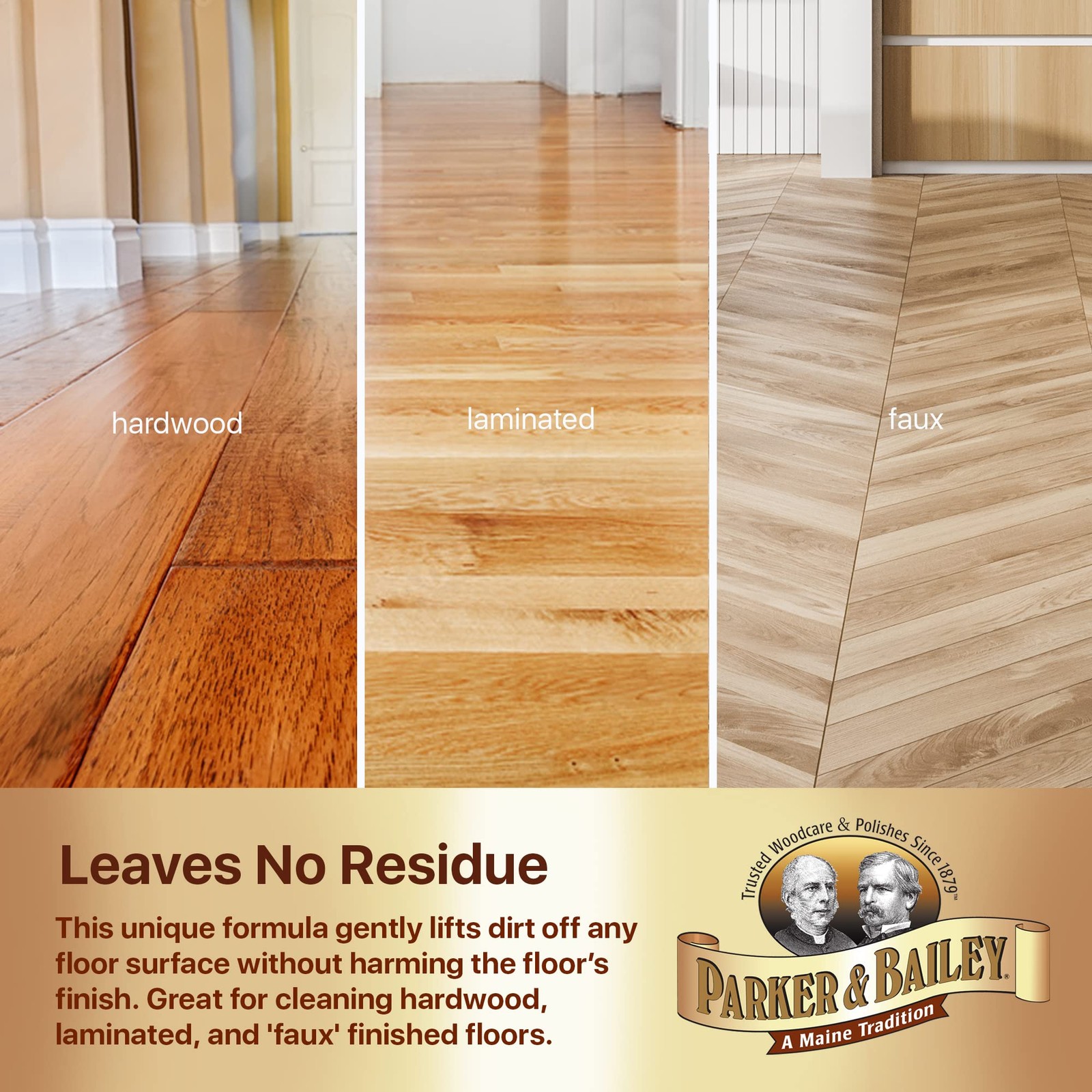 Wood Floor Cleaner – Use on Hardwood, Laminated or Faux Finished Floors. Shin…