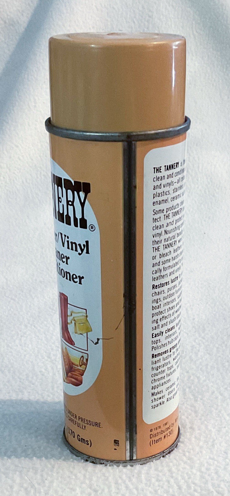 Vtg 1981 The Tannery Leather Vinyl Cleaner Conditioner Spray 6oz 90+% Full Prop