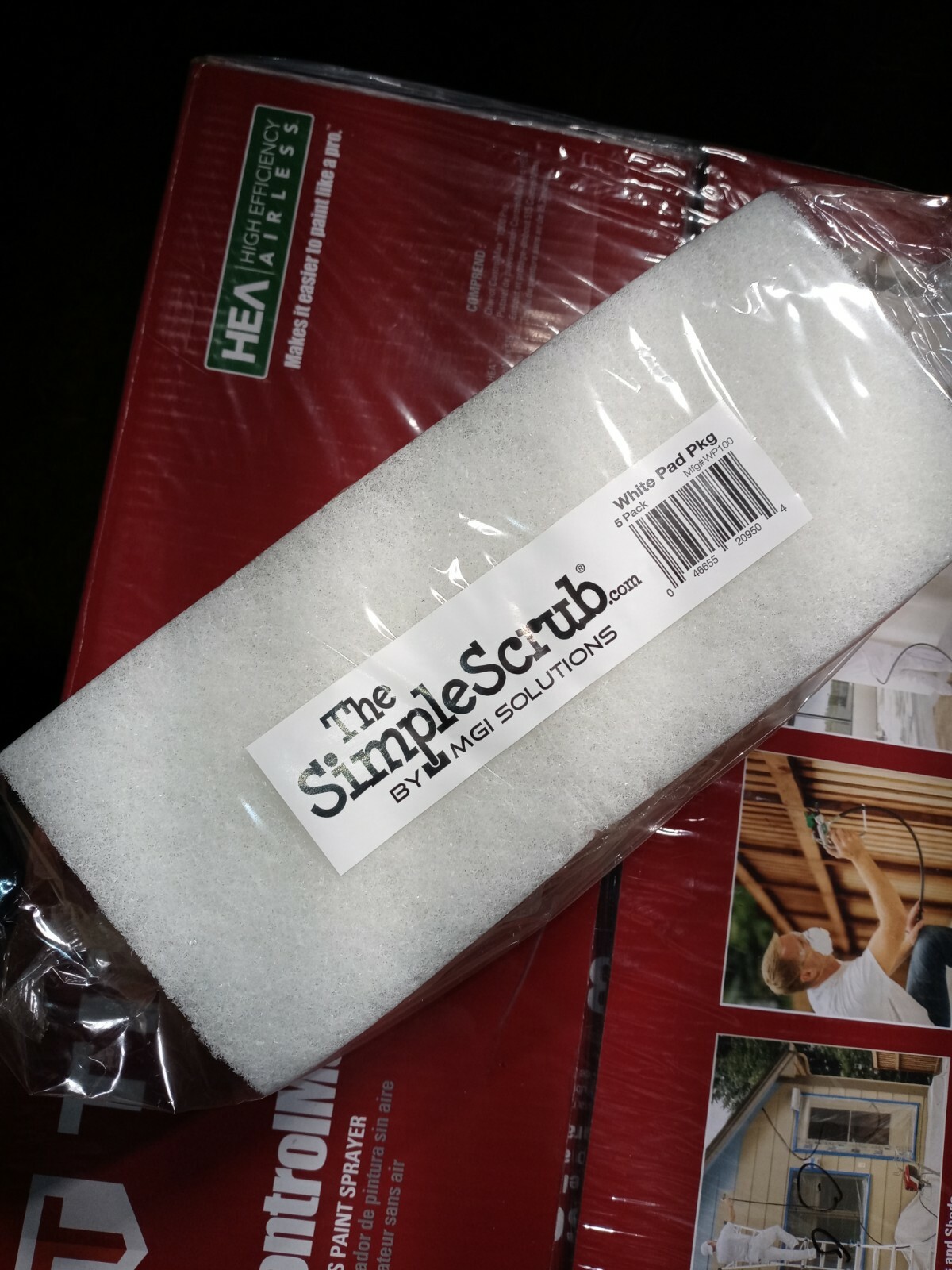1 PACK OF 5 The Simple Scrub Tile Cleaning White Pads WP100