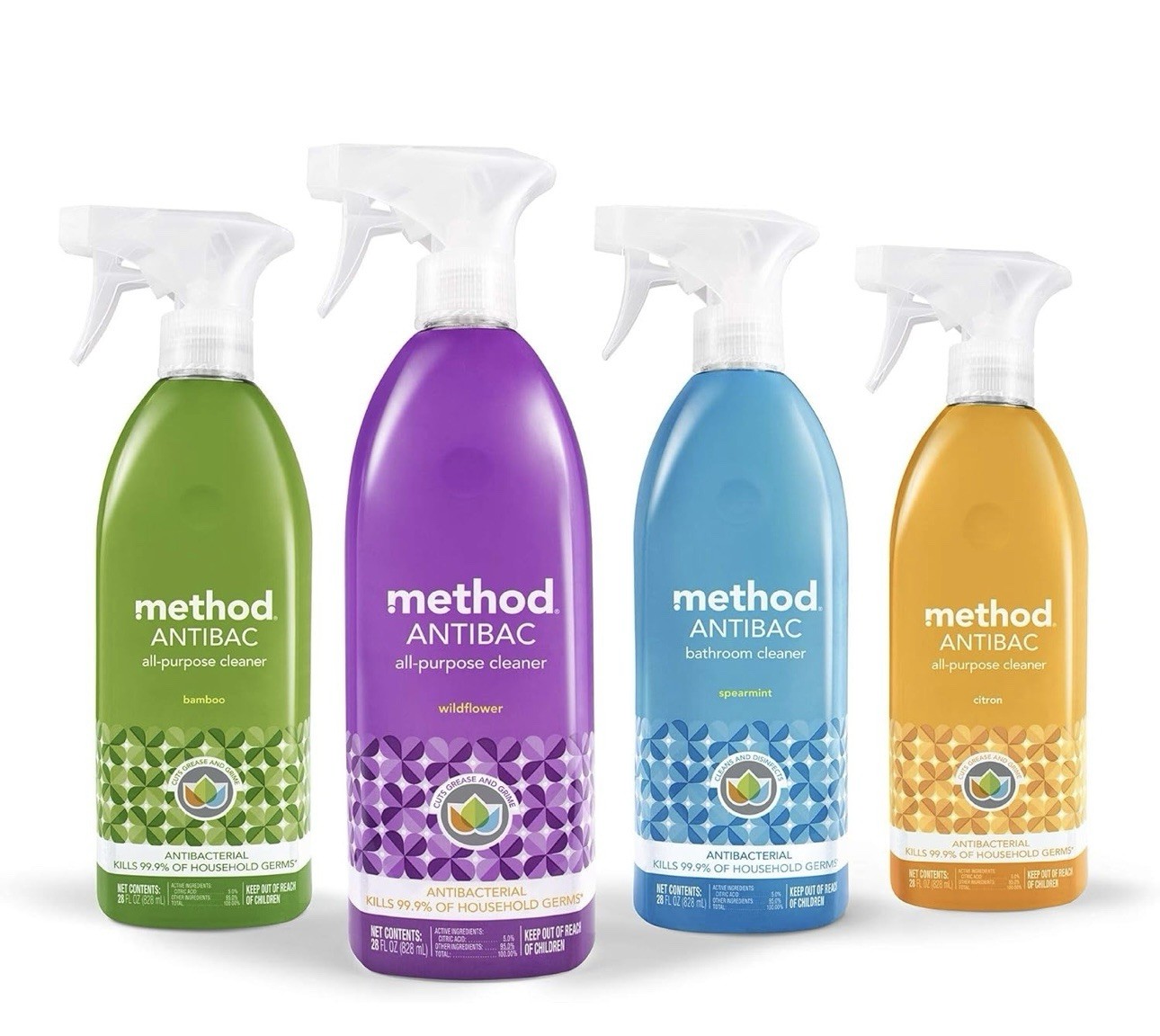 Method All Purpose Cleaner Spray, Bamboo, (Pack Of 8) 28 Fl Oz