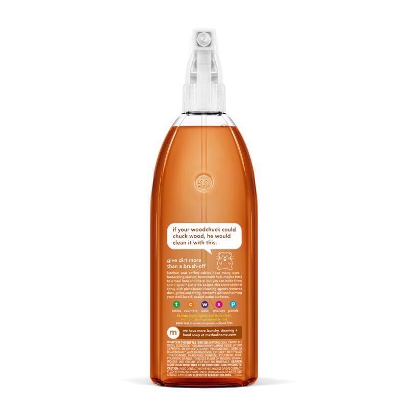 Method Almond Scent Wood Cleaner Liquid 28 oz Plant Based Cruelty Free New