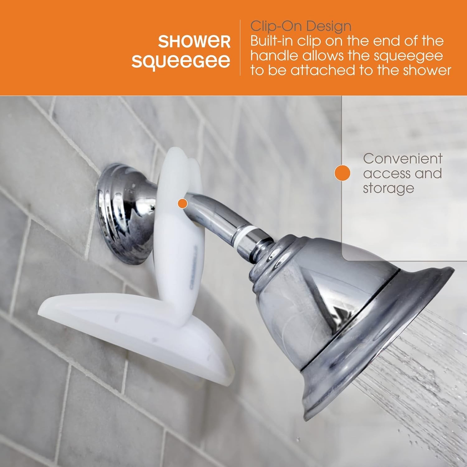 White Silicone Squeegee with Clip-On Feature – 10