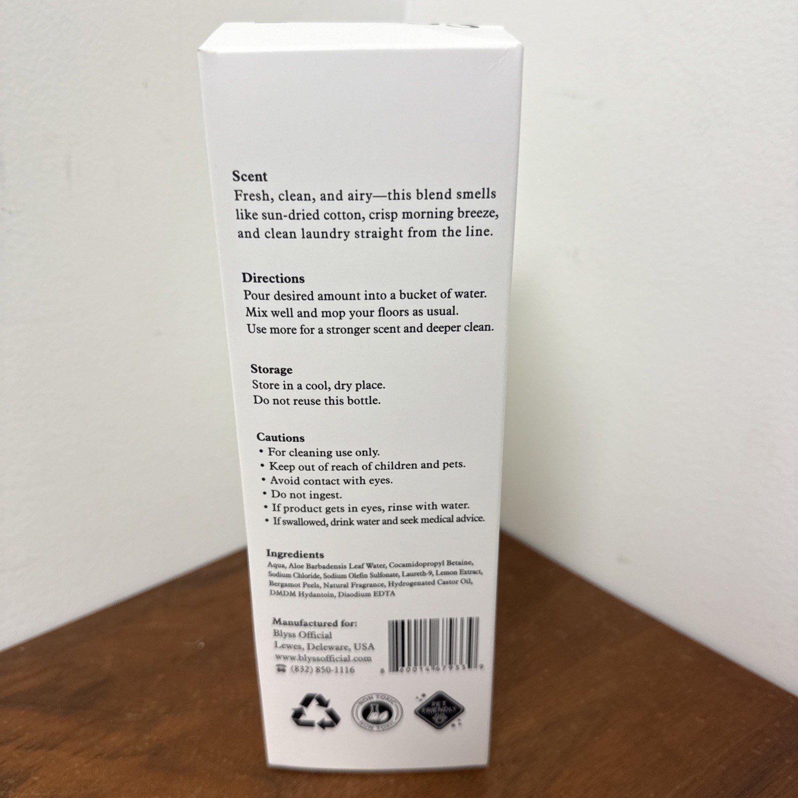 Blyss Mop Soap Sun washed Linen 16.9 Fluid Oz