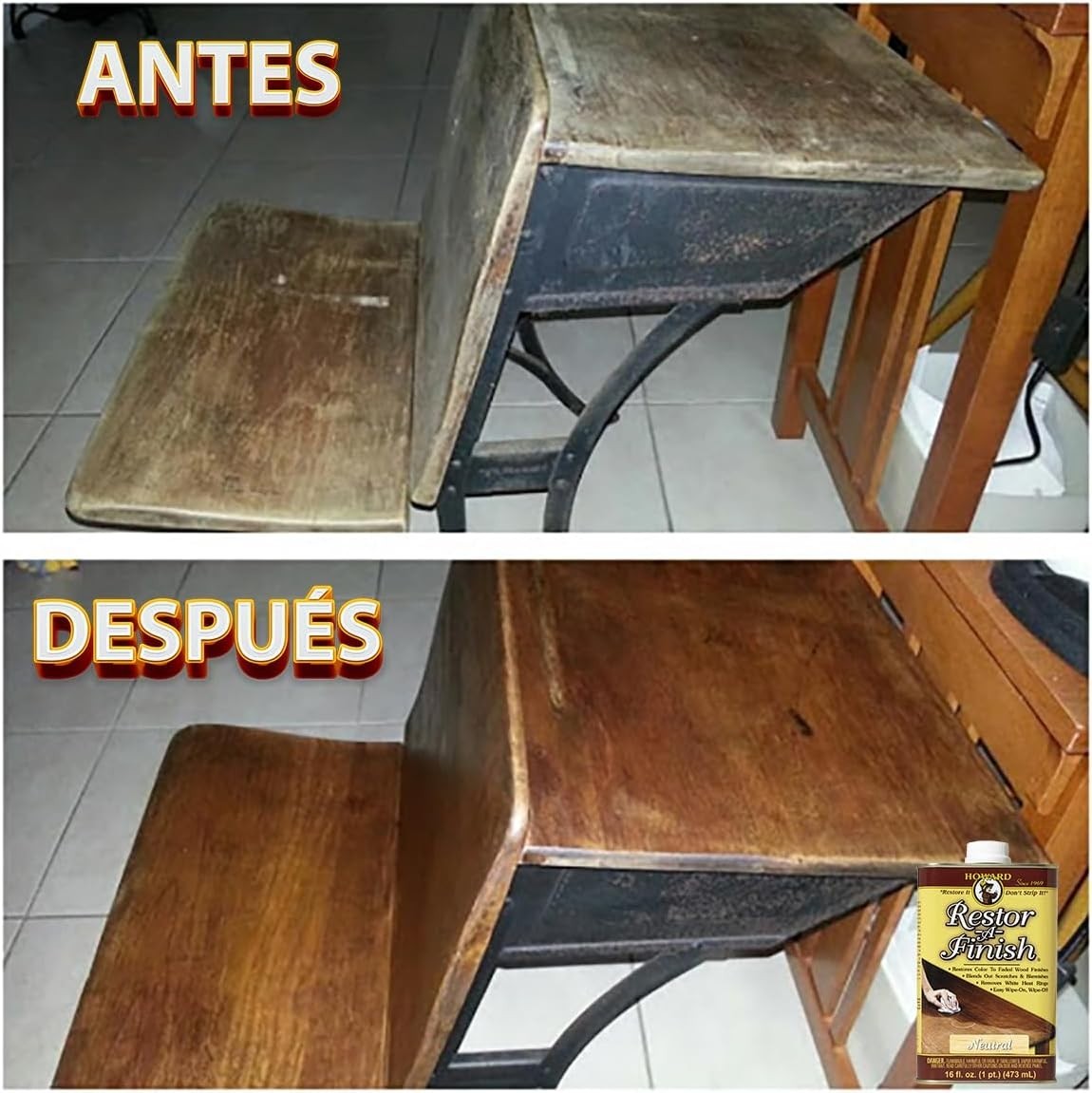 Golden Oak Restor-A-Finish 8 oz – Effortless Wood Restoration for Antiques