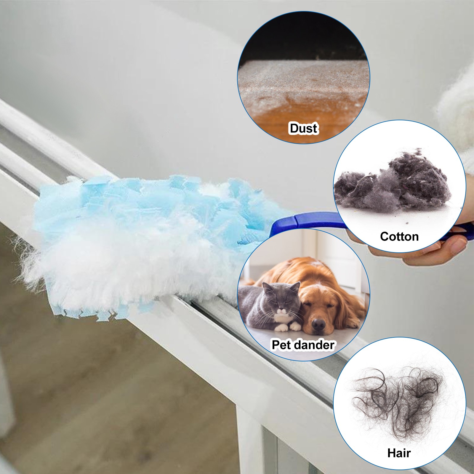 30PCS Disposable Duster Refills Multi-Surface Hair and Gap Cleaning Replacement