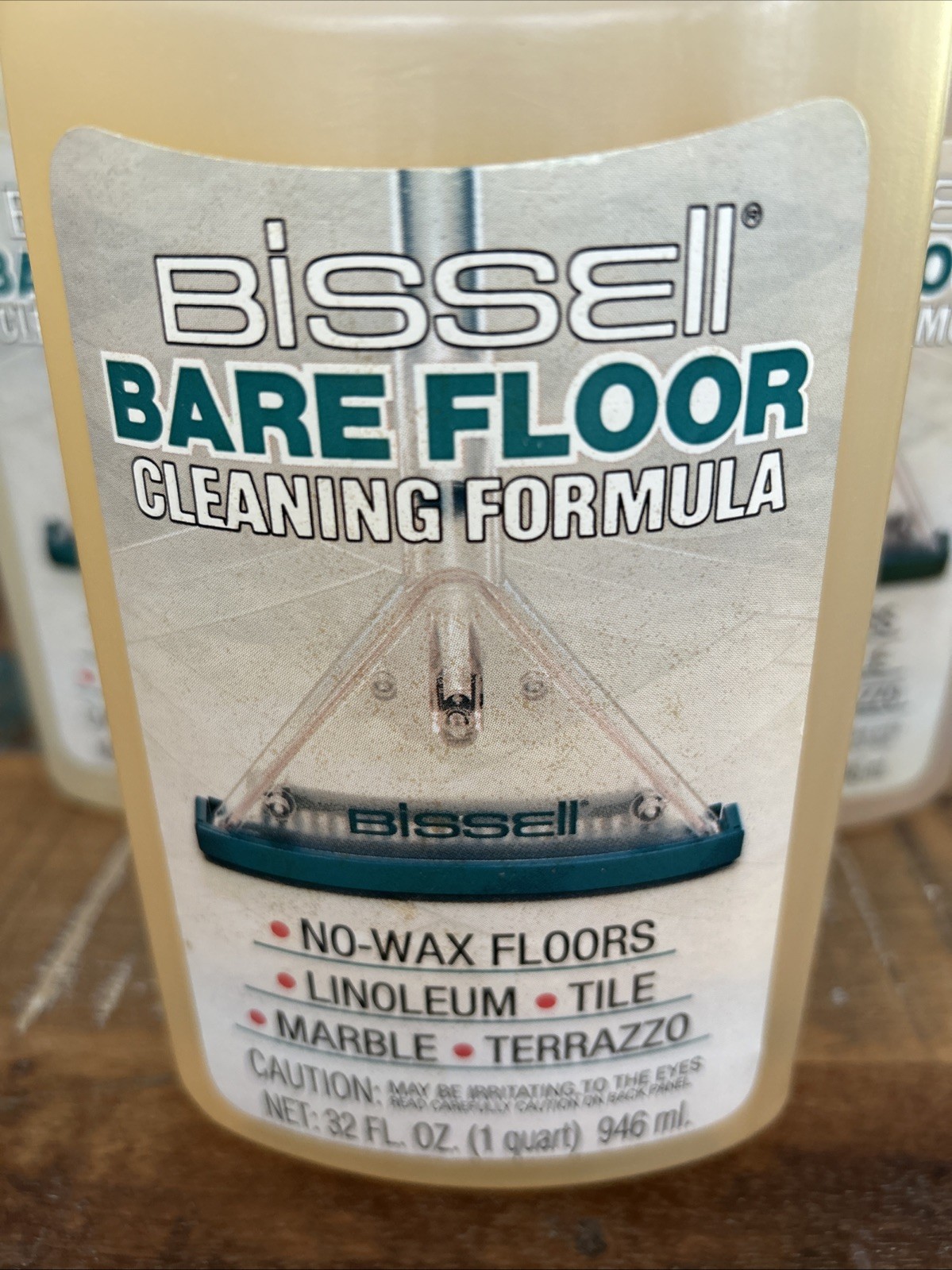Vintage 1989 Original Bissell Bare Floor Cleaning Formula 3 – 32 Oz Bottles NOS