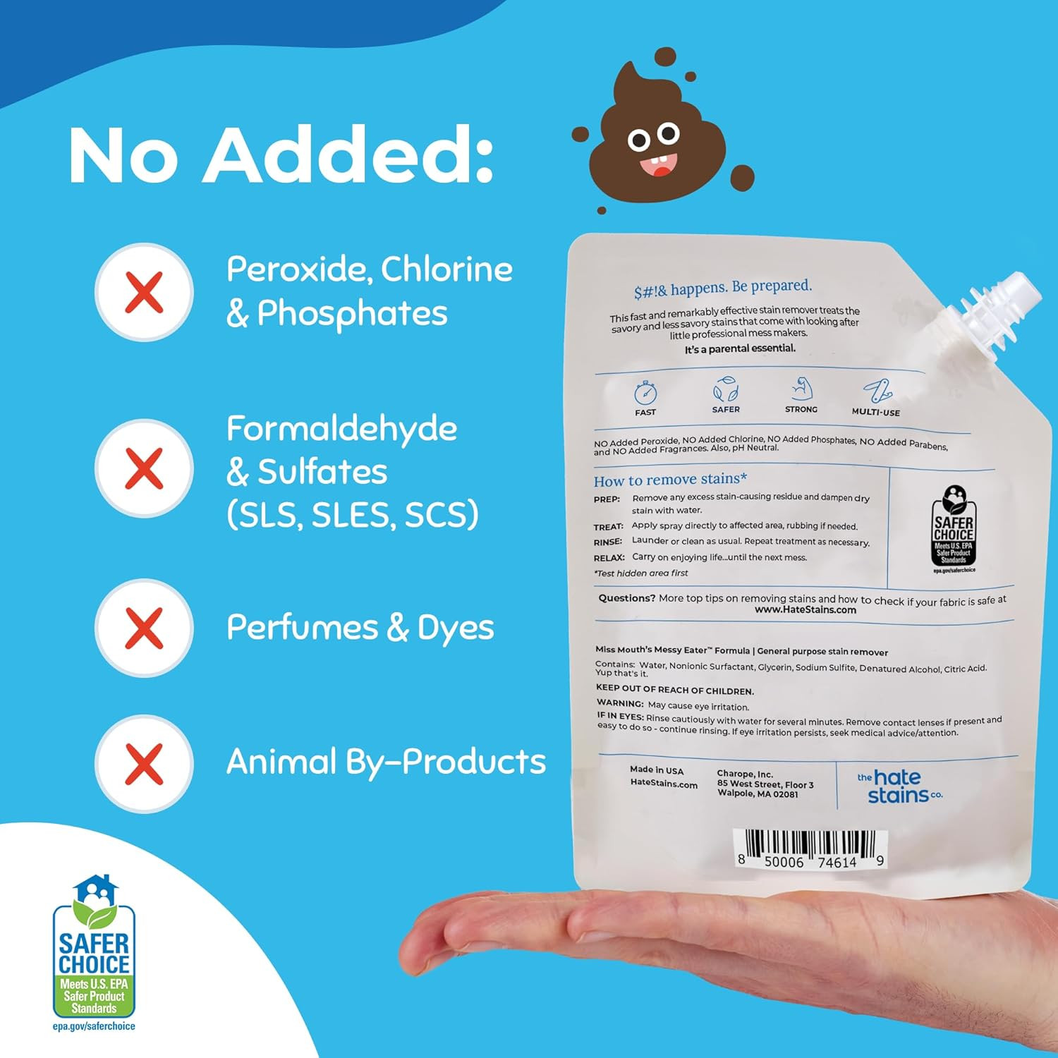 Miss Mouth Messy Eater Stain Remover Kit 2 Spray + 16oz Refill Baby