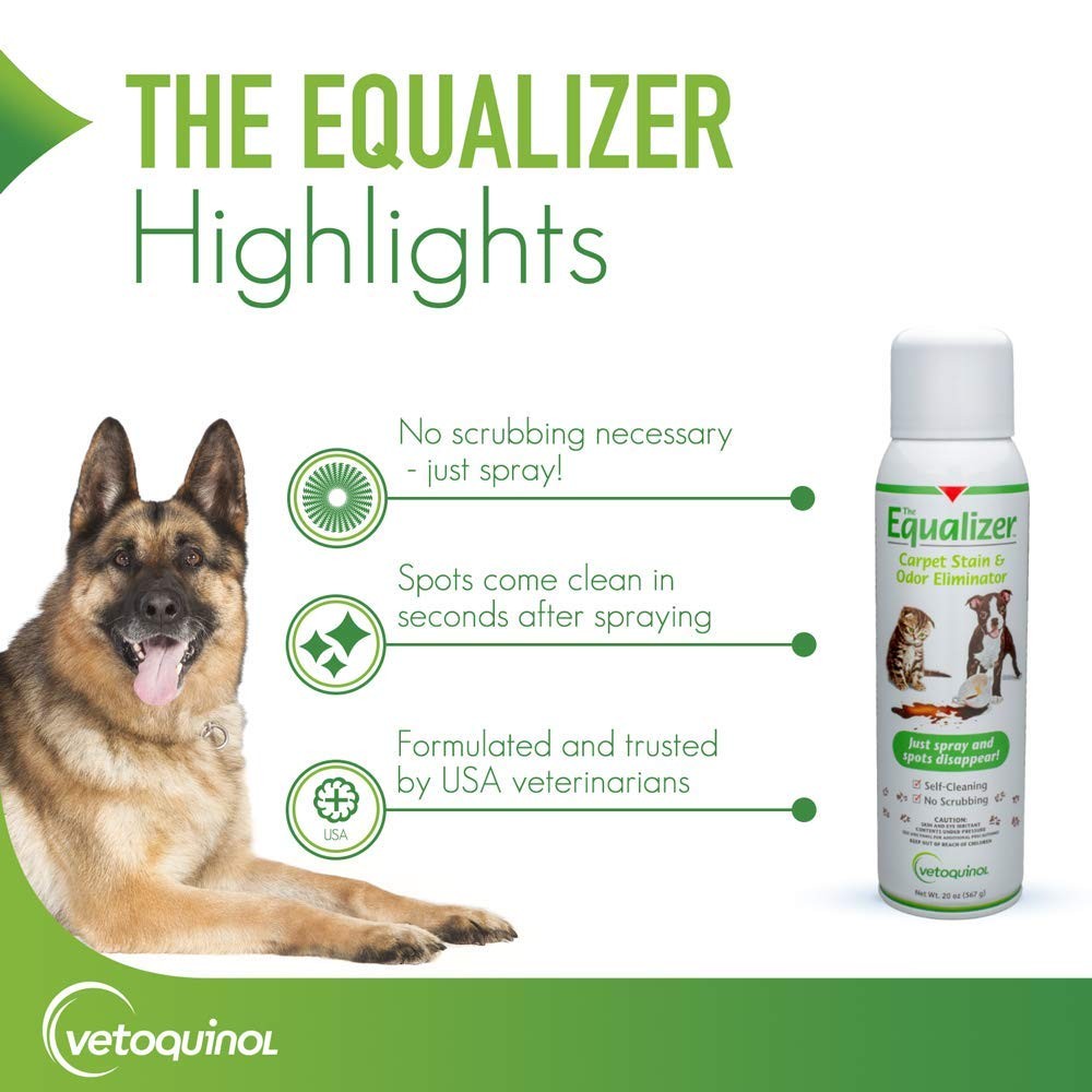 Vetoquinol Equalizer Pet Carpet Cleaner, Stain Remover Odor Eliminator, Car…