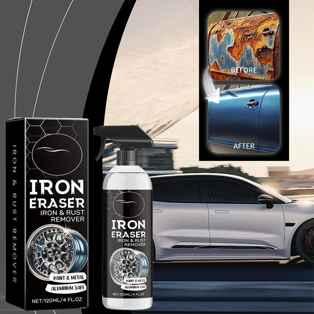 HOMONTH Iron Eraser Rust Remover Spray, Car Wheel Paint Brake Dust Fast Cleaner