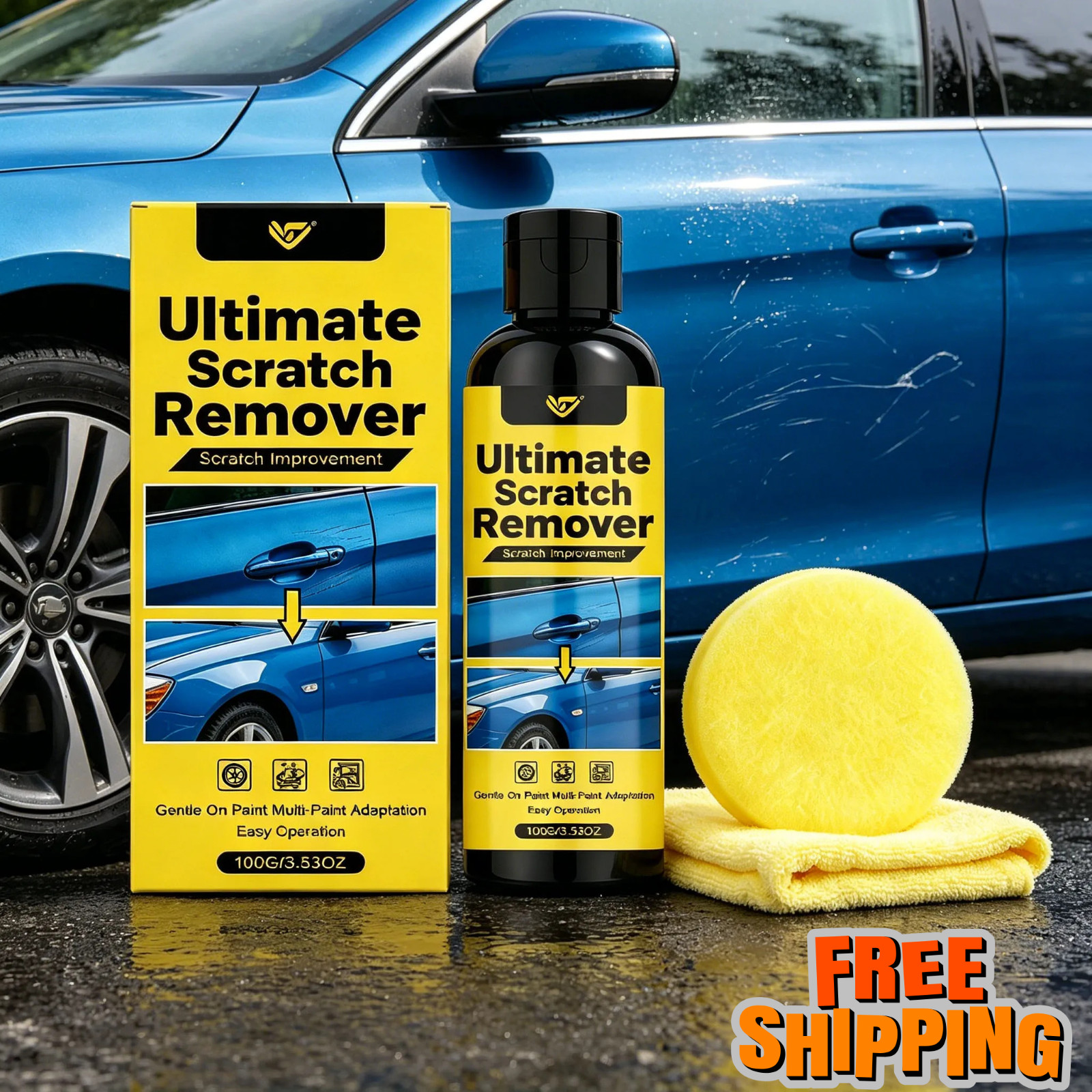 NanoPolix Scratch Remover – Eliminate All Car Scratches In 60 Seconds, Nano Poli