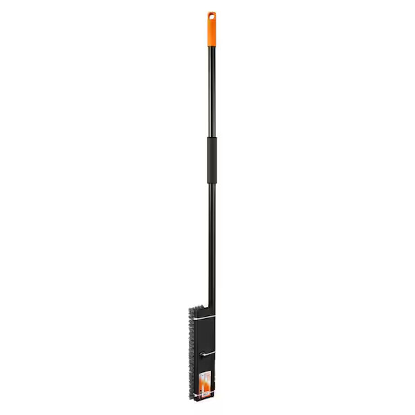 12″ Heavy Duty Deck Scrub Brush 50″ Handle Stiff Bristles Floor Patio Cleaner