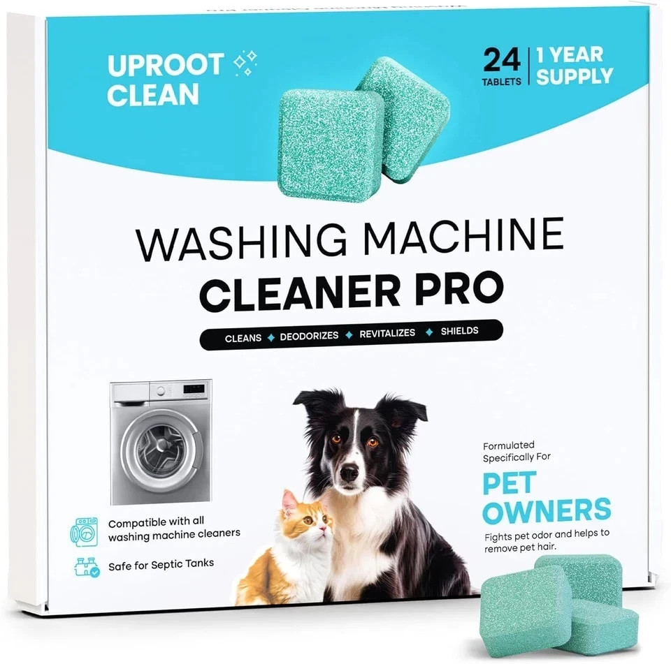Uproot Clean Washing Machine Cleaner Tablets – 24 Pack for a 12 Month Supply. Fo