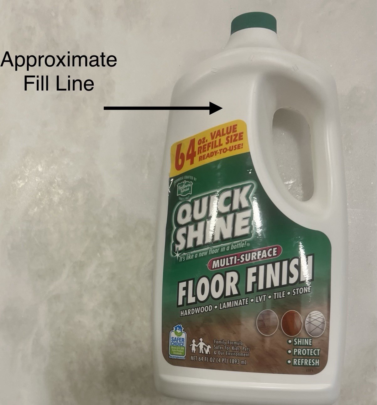 Quick Shine Floor Finish 64oz Holloway House Laminate Vinyl Tile Hardwood Polish