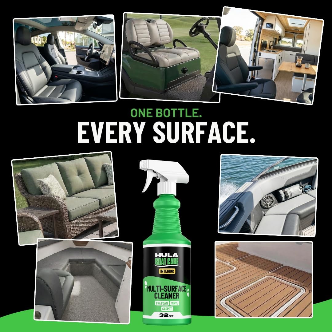 Hula Multi-Surface Cleaner — EVA Foam, Vinyl and Carpet, 32 oz — Boat Deck, S…