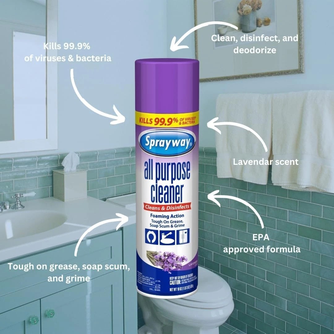 All Purpose Cleaner with Lavender Scent, 19oz, Pack of 6 | Foaming Action, Cl…