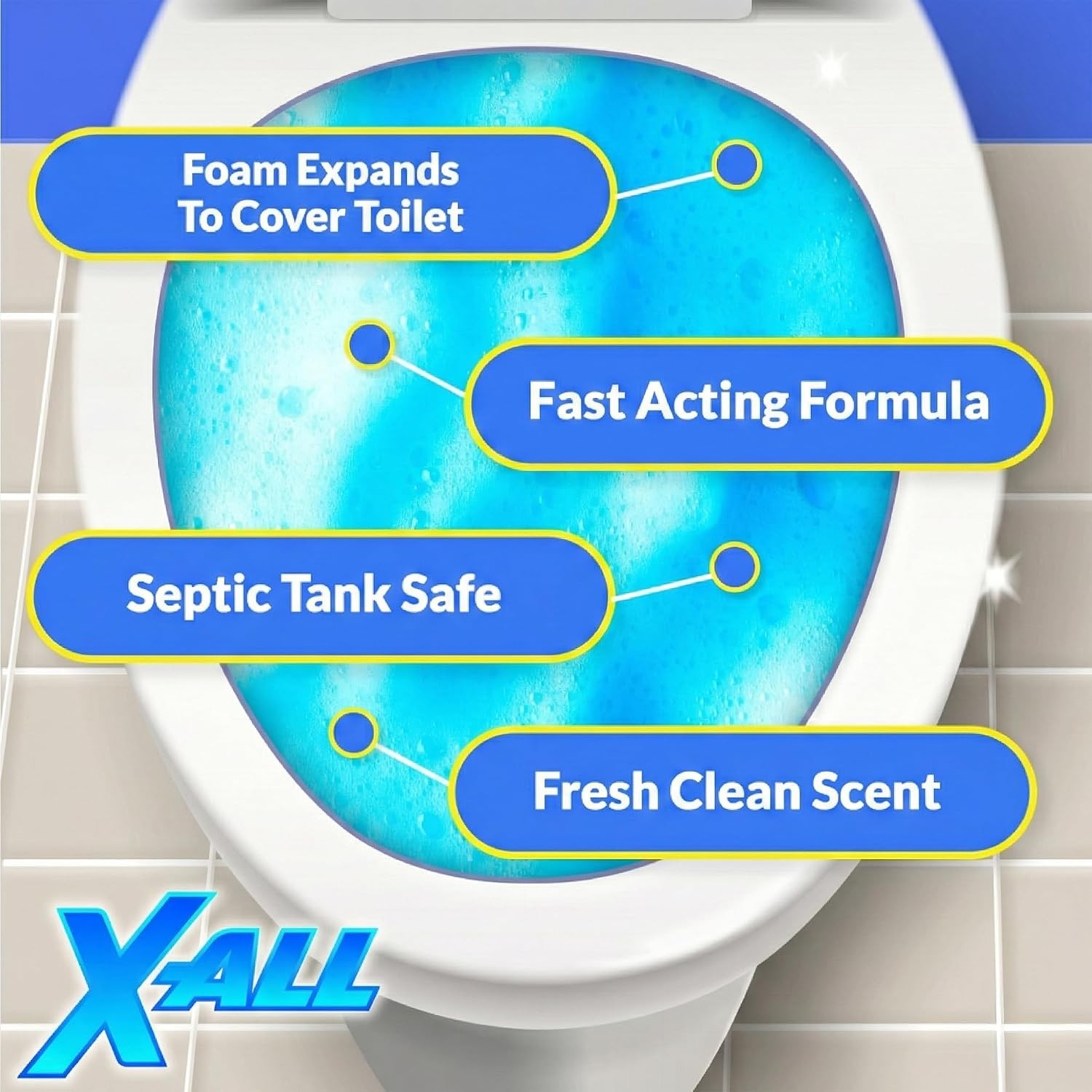 Foaming Toilet Cleaner 7oz Pack – Powerful Stain Removal