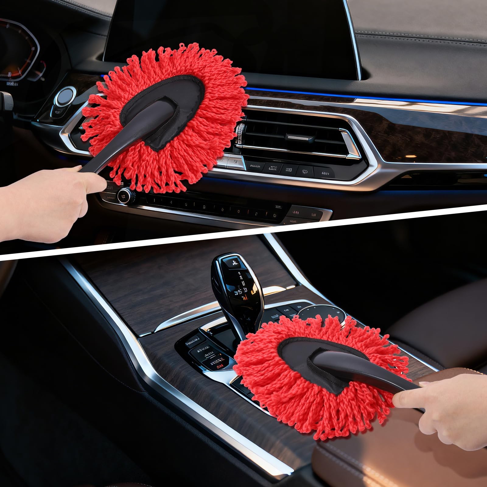 3 Pack Large Red Microfiber Car Duster Exterior Scratch Free with Extendable,…