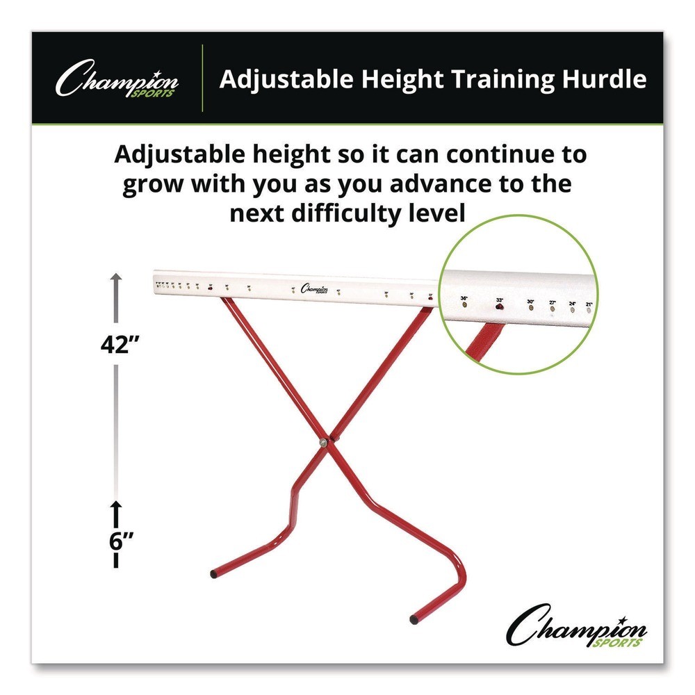 Champion Sports PH 41 in. x 14 in. 1 in. Tube dia Adjustable Training Hurdle New