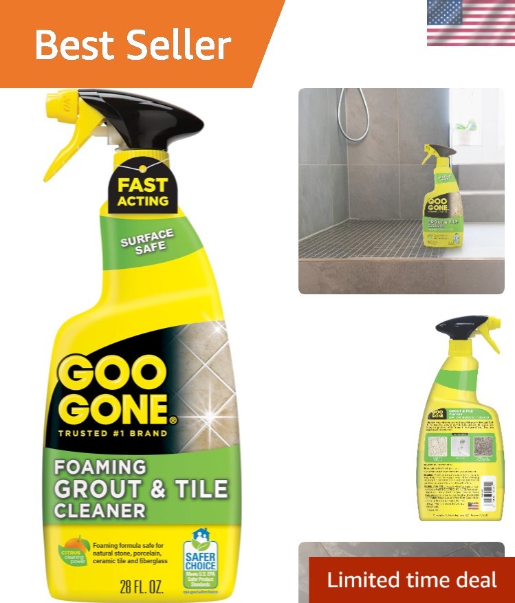 Foaming Grout & Tile Cleaner – 28 Oz – Removes Mold, Mildew, and Soap Scum