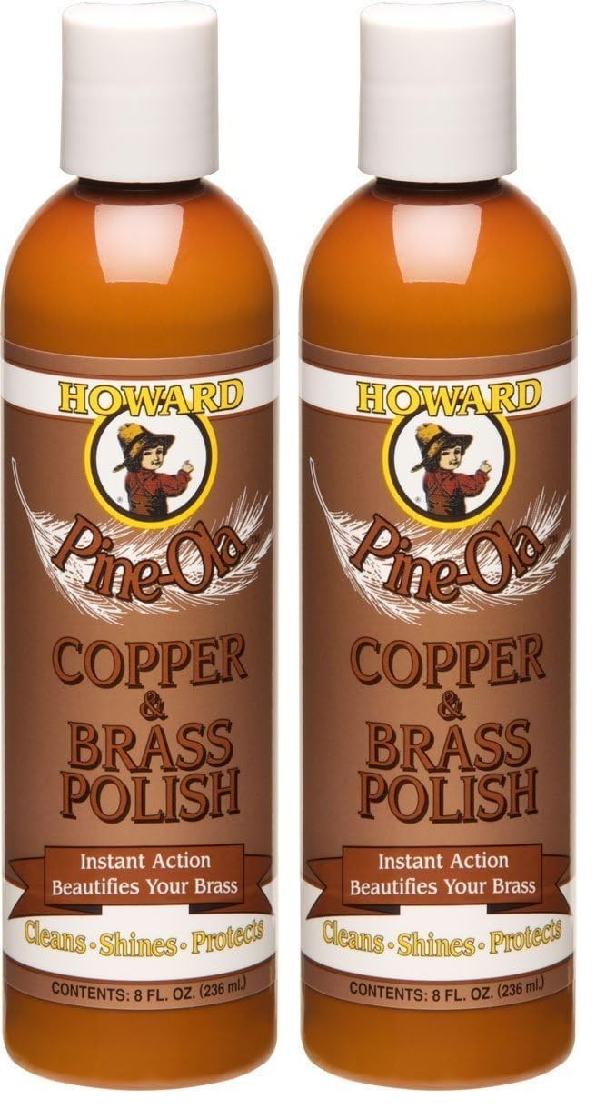 Pine-Ola Copper & Brass Polish – 8 oz, Pack of 2 – Metal Cleaner & Restorer