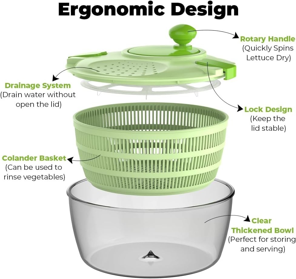 Fruit Cleaner Spinner With Fruit Washer Bowl