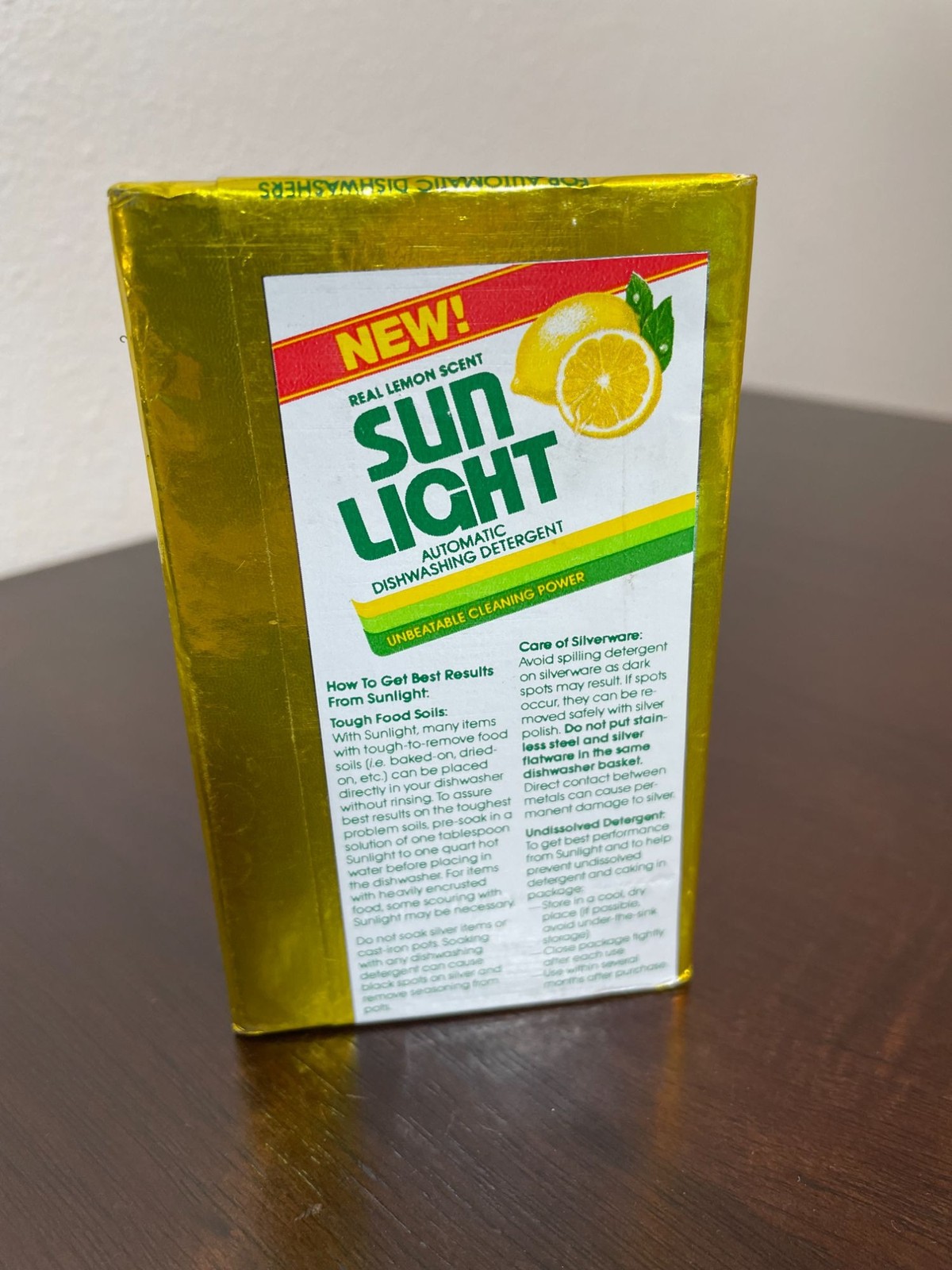Vintage Powdered Sun Light Dishwashing Detergent 5.8oz – NEW – Lemon Scent