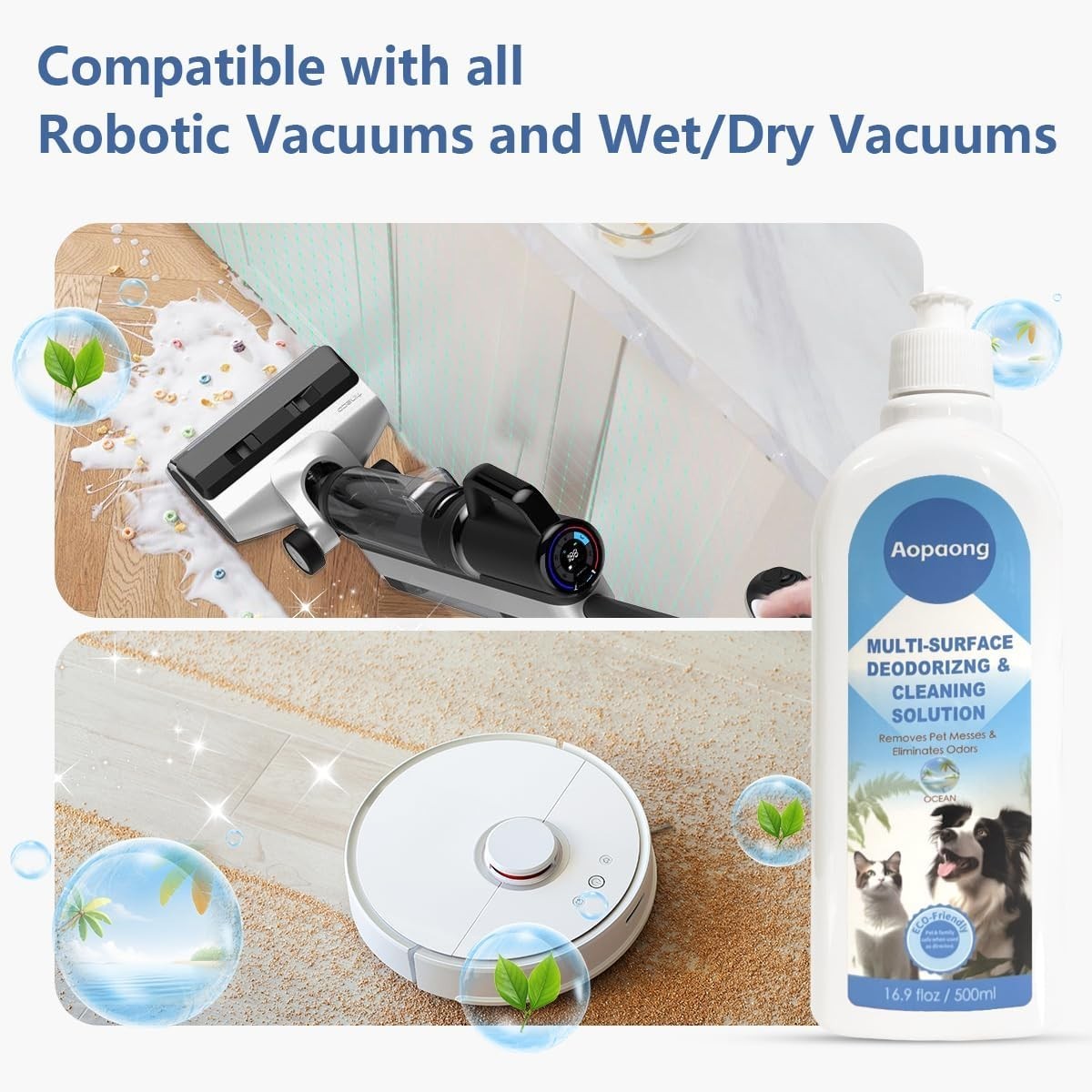 Eco-Friendly Multi-Surface Floor Cleaning Solution with Ocean Scent – 16.9Fl Oz
