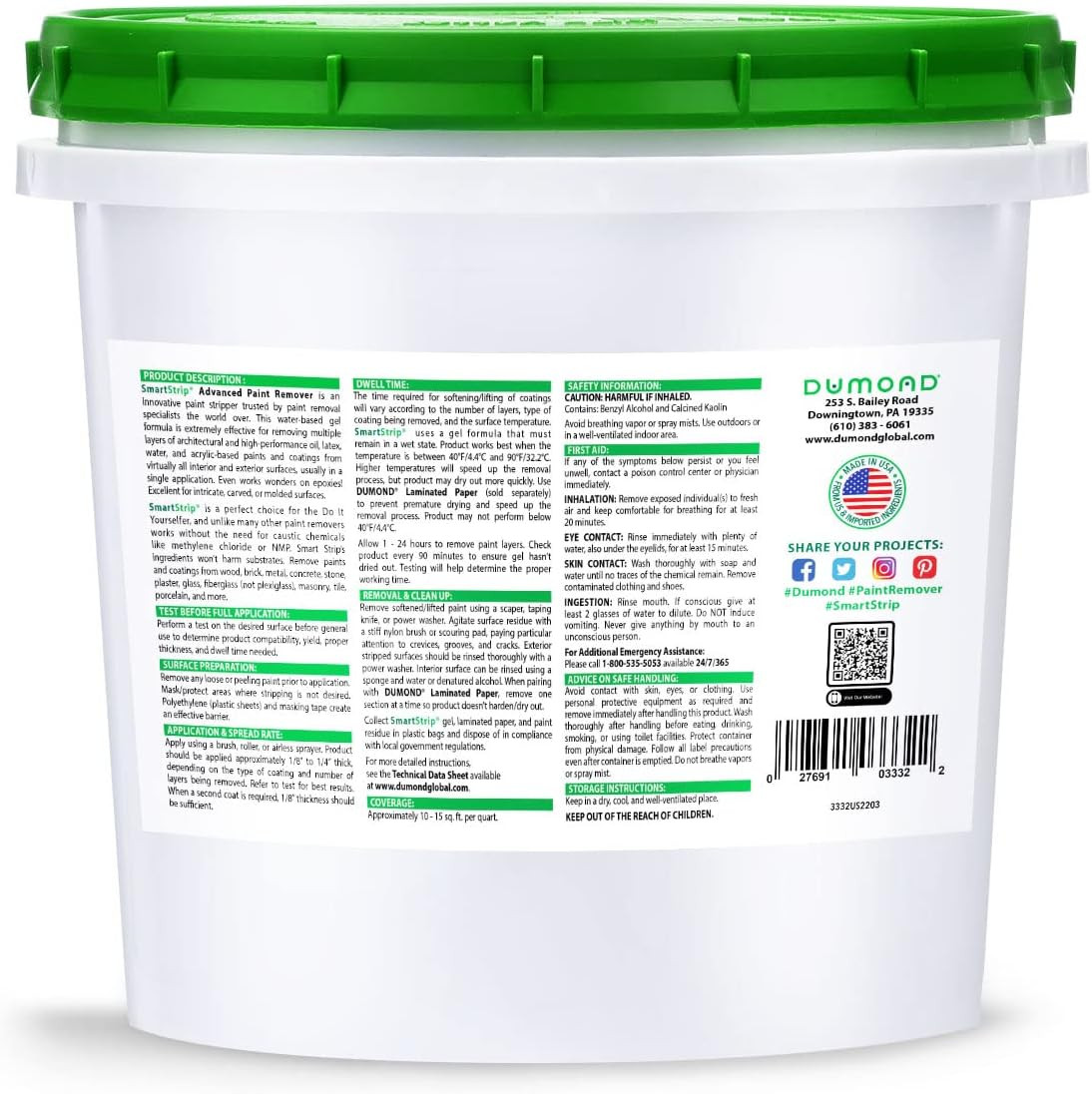 Smart Strip Advanced Paint Remover – Non-Caustic, 1 Gallon for All Surfaces