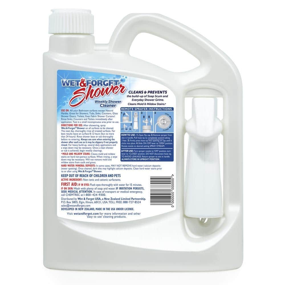 Wet & Forget Shower Cleaner Spray Multi-Surface Weekly Application