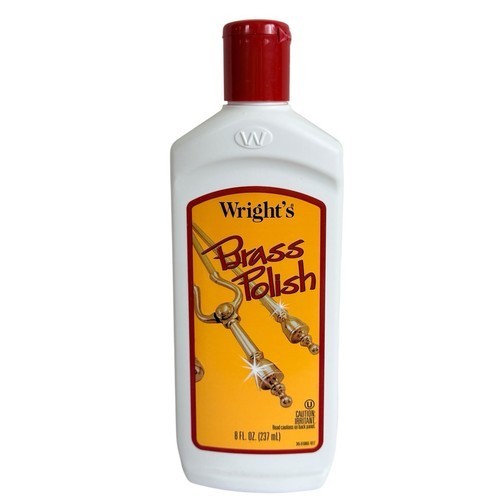 Wright’s Brass And Copper, Pewter, Chrome, Bronze Polish 8 fl oz Bottle 1/2 Full