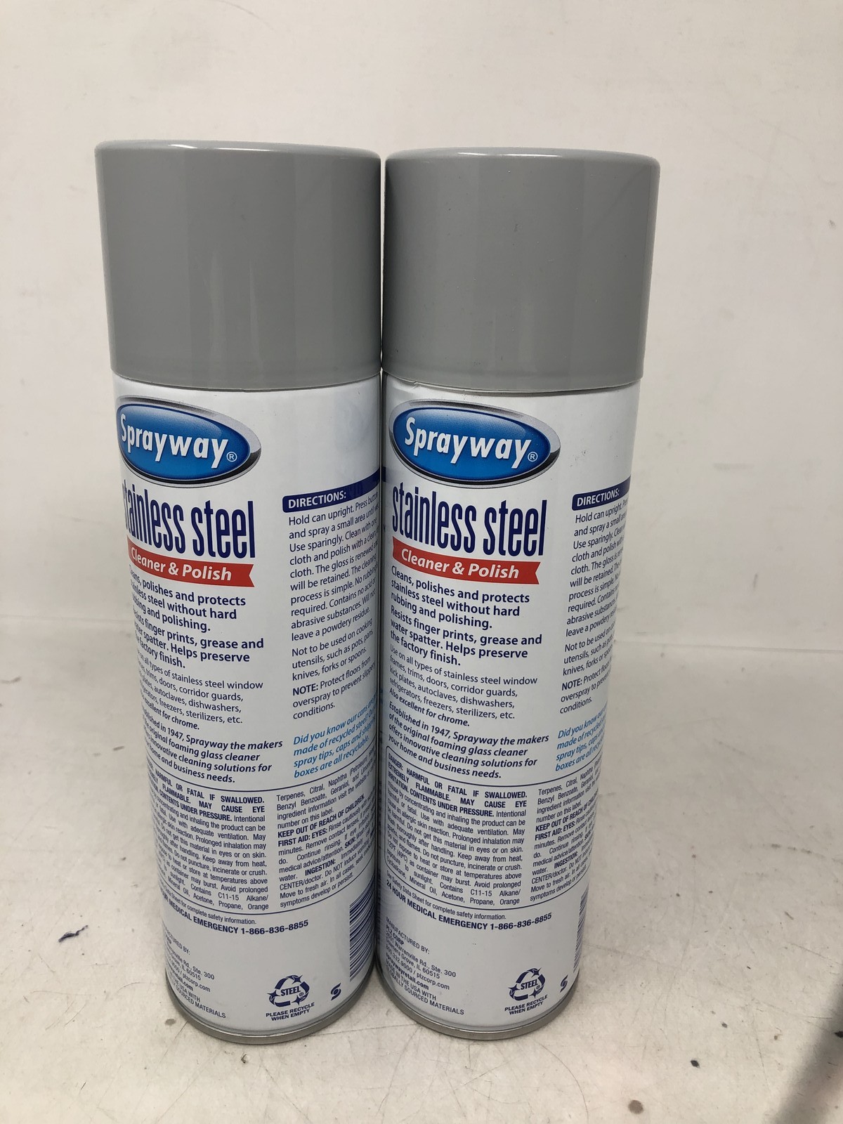 Sprayway Oil-based Stainless Steel Cleaner and Polish,Qty:2