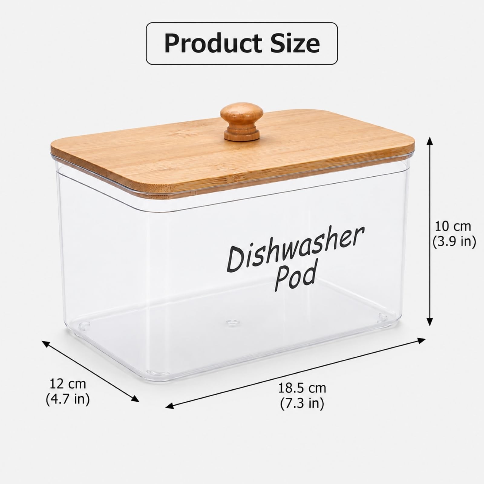 2 Pack Laundry Pods Container, Acrylic Dishwasher Pods Holder with Lid, Laund…
