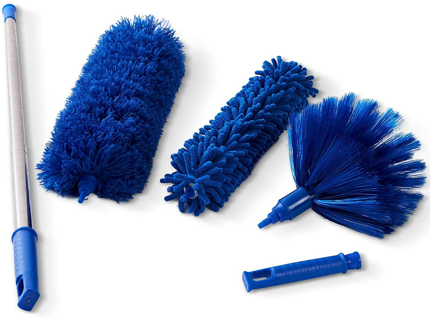 Microfiber Dusters w 2 Handle Sets, Durable 15~100 Inchs Long Telescopic Rod New