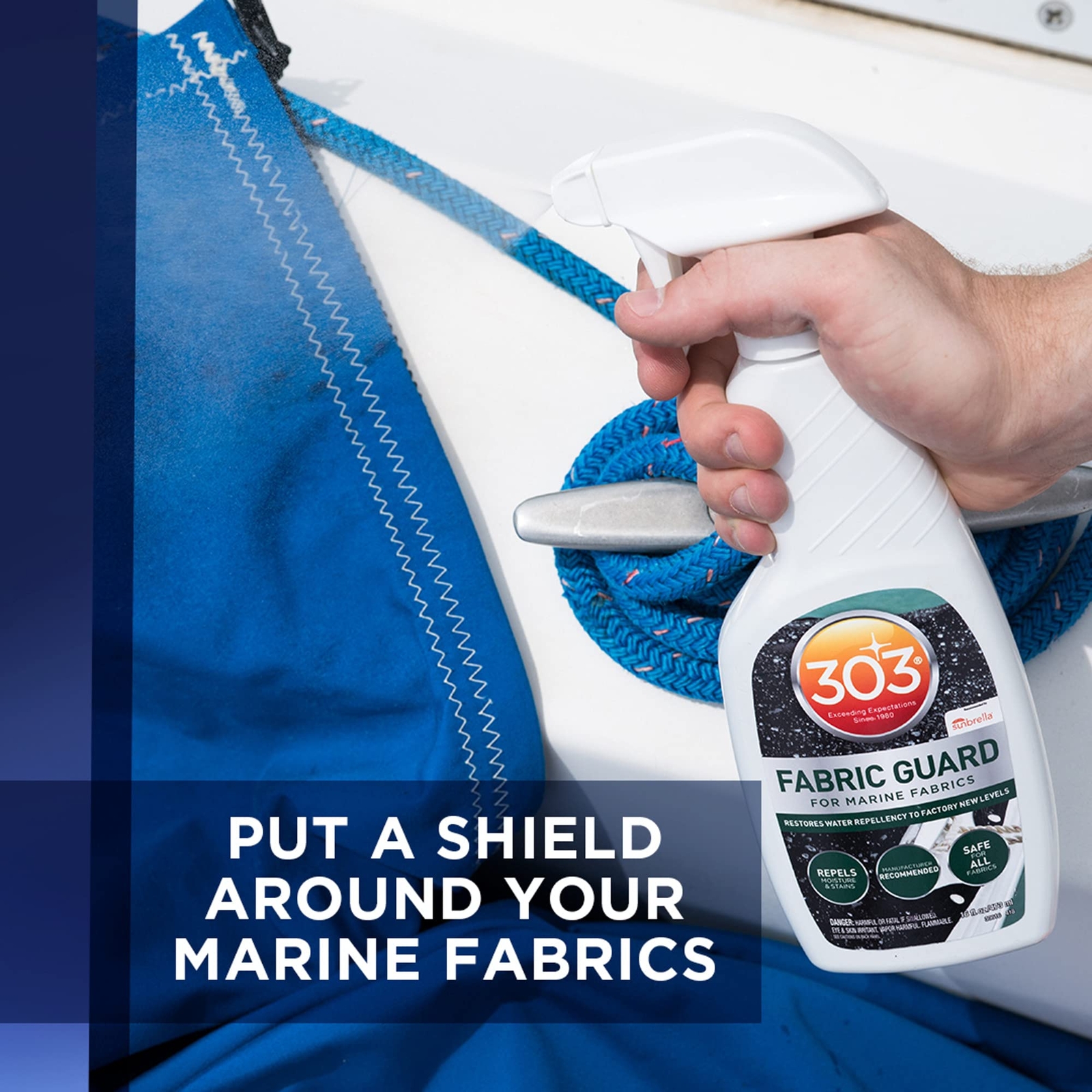 16oz White Fabric Protector Spray for Marine Fabrics Water and Stain Resistant