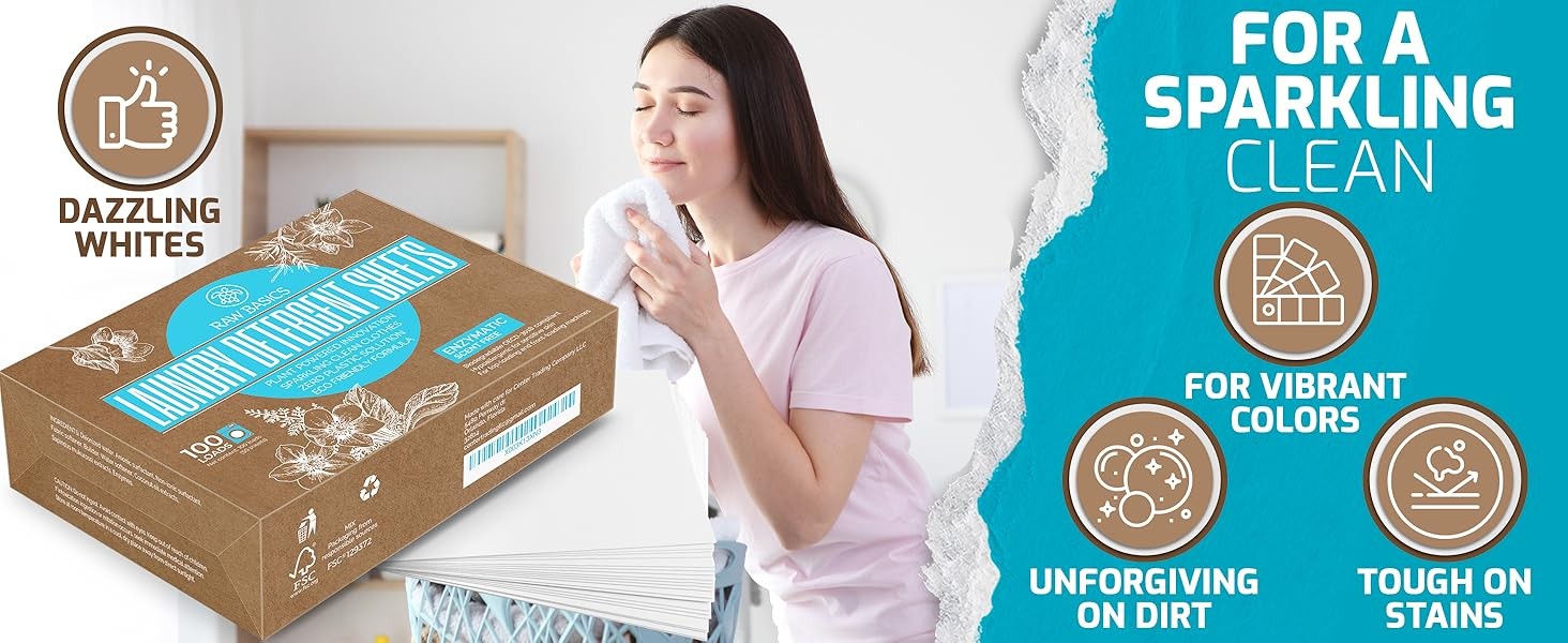 Laundry Deternt Sheets – Fresh Scent – Zero Waste, Plastic Natural