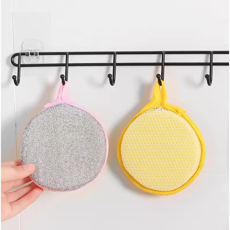 Double Sided Dishwashing Sponge Non Scratch Kitchen Cleaning Scouring Pad 1-20pc