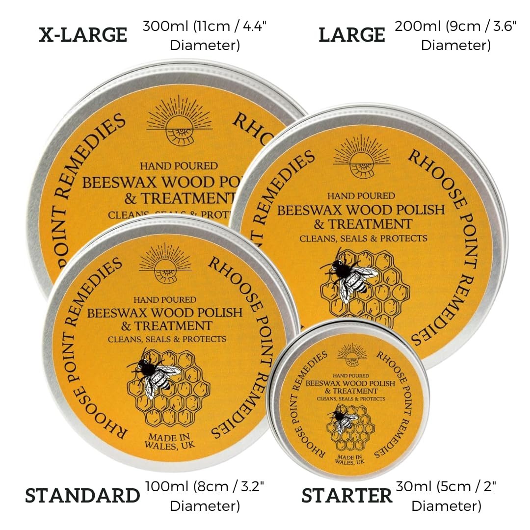 Beeswax Furniture Polish & Conditioner – Lavender 3.4oz, Enhances & Protects Woo