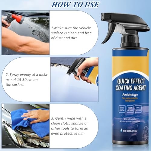 2PCS Quick Effect Car Coating Spray – Coat Wax & Scratch Car Wax – 2 Pack