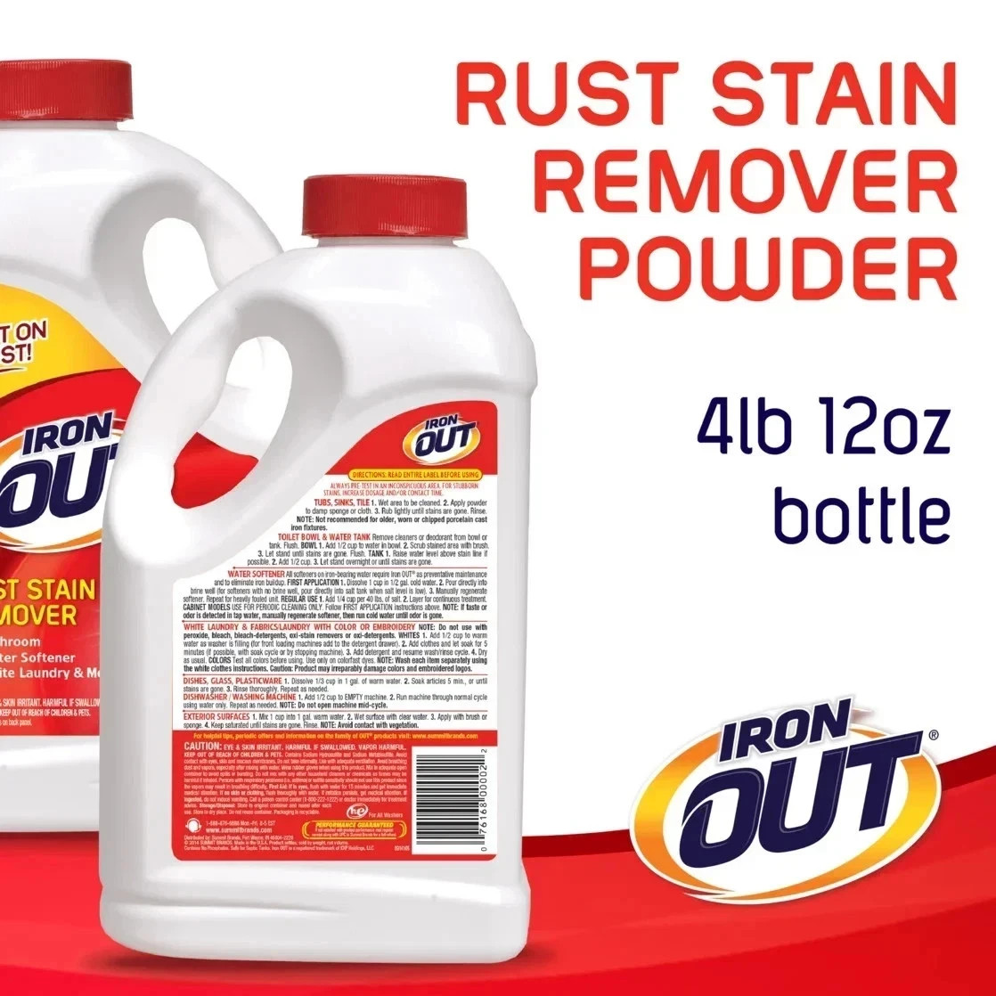 New 3PK Iron Out Rust Remover Powder – Stain & Scale Cleaner for Laundry