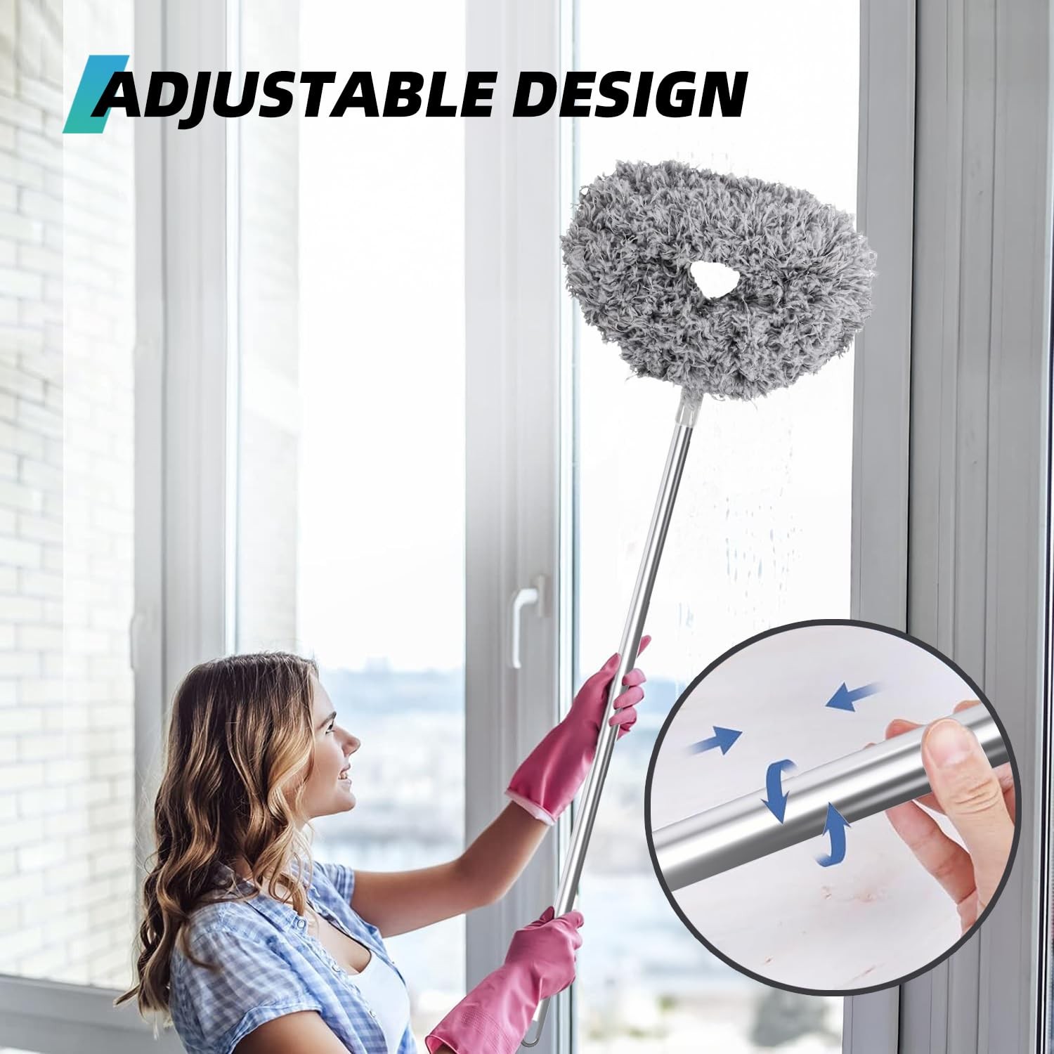 Ceiling Fan Cleaner Duster, 2 Pack Reusable Microfiber Duster with Extension …