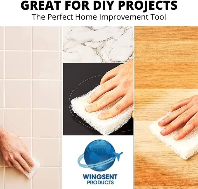 Commercial Light Duty Scrub Pad 4.625″ x 10″ – White (Pack of 5)