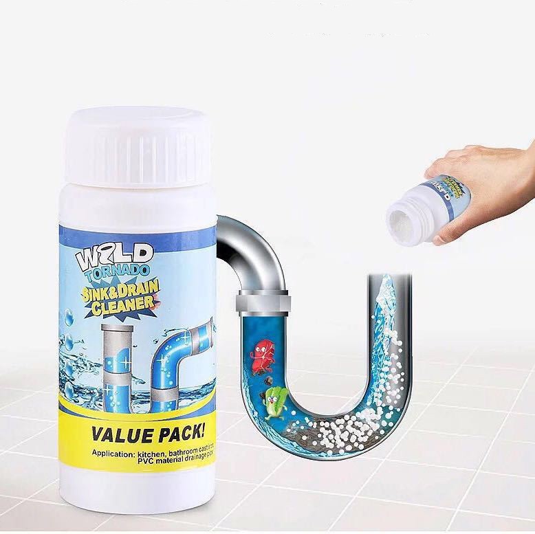 2pc Wild Tornado Powerful Sink &Drain Cleaner High Efficiency Clog Remover&Clean
