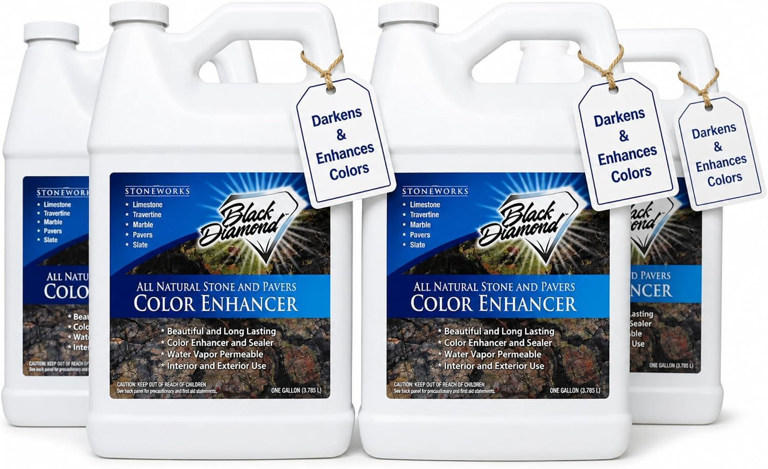 Color Enhancer Sealer for All-Natural Stone and Pavers. Marble, Travertine, Lime