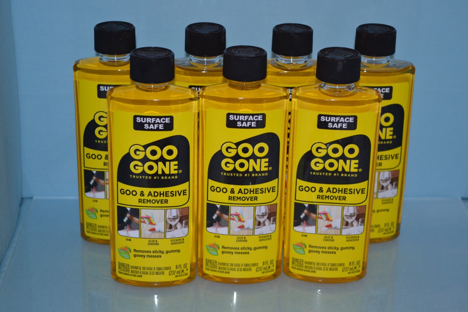Lot Of 7 Goo Gone Goo And Adhesive Remover, 8 fl oz each