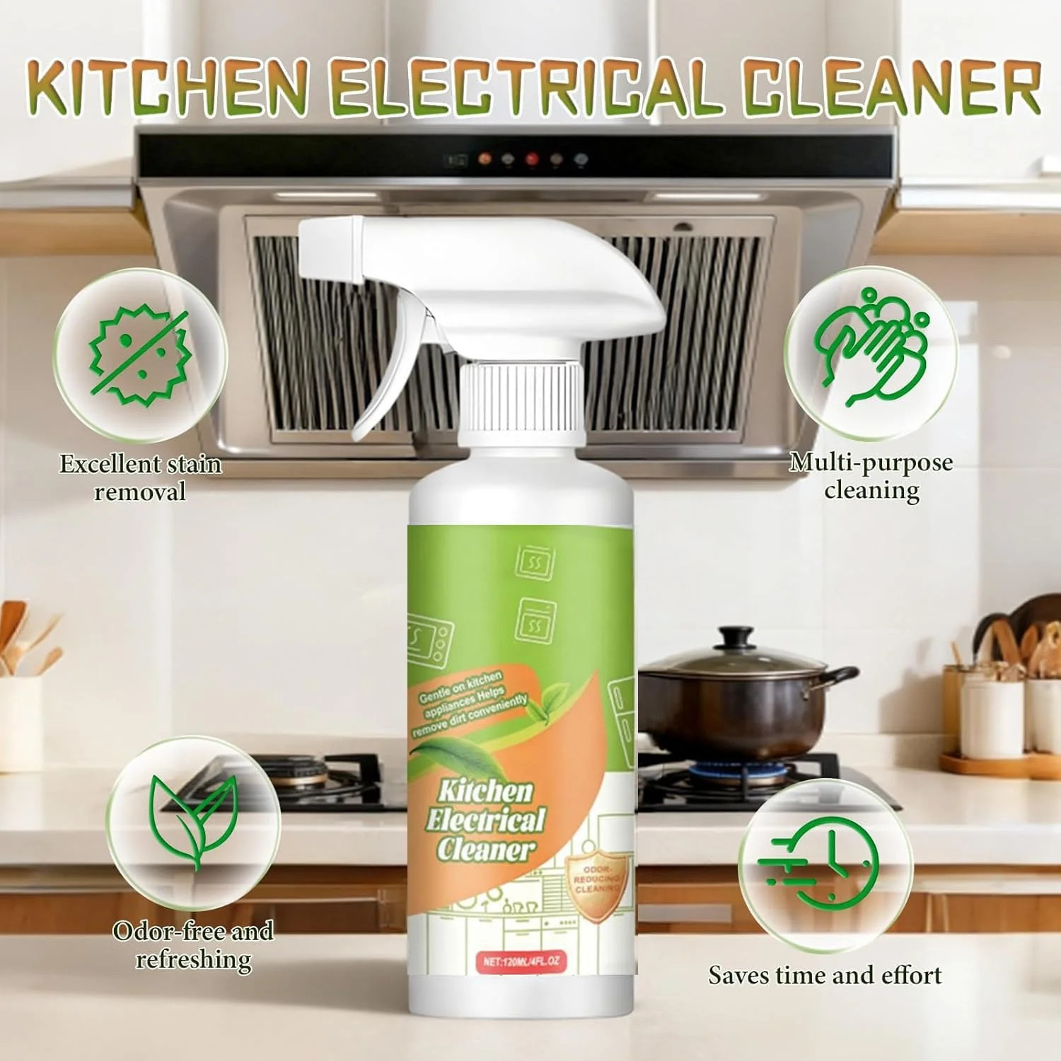 2026 Fly Spray Clèanse Household Formula,Kitchen Appliance Cleaner Spray,Multi-P