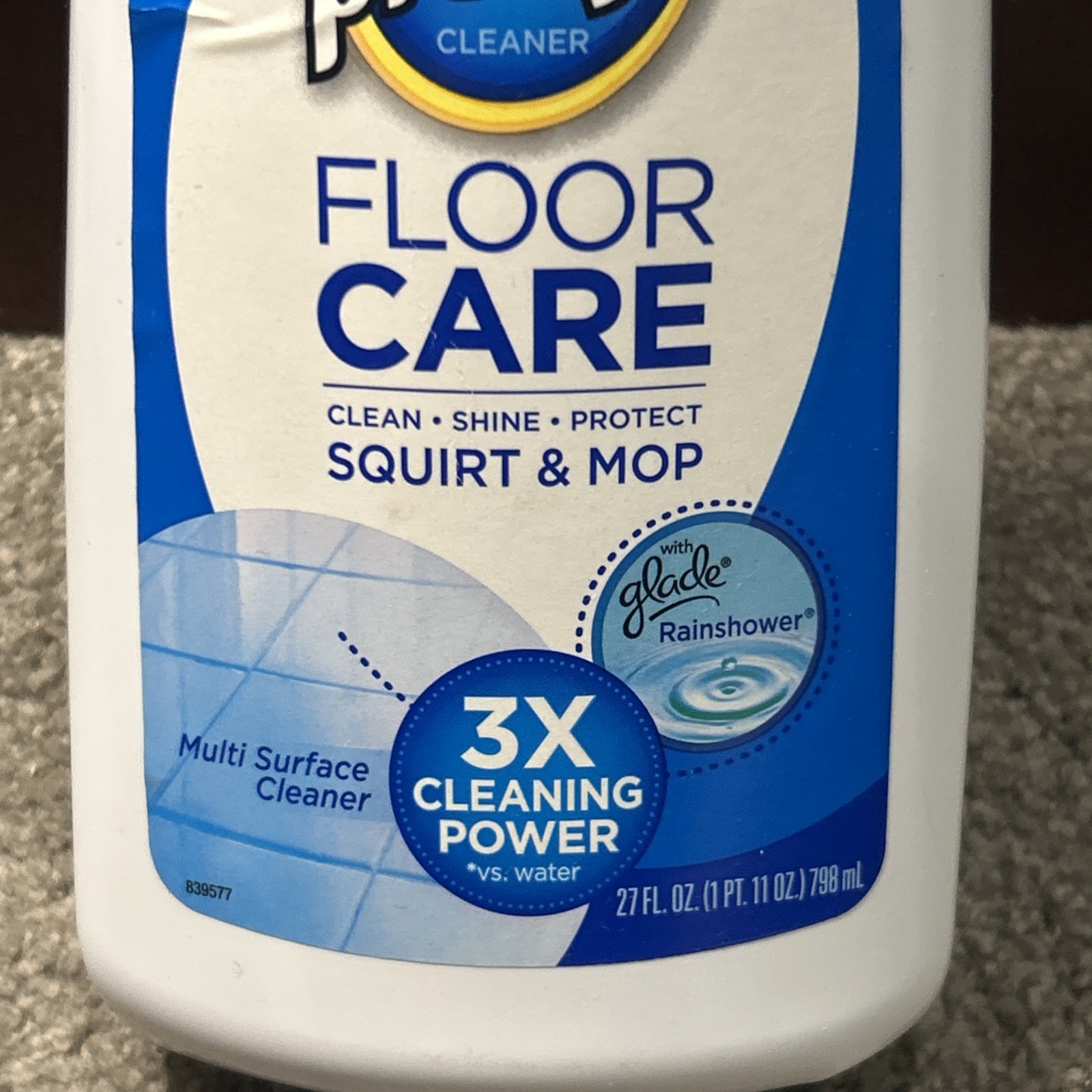 Pledge Floor Care Clean It Multi Surface Cleaner Rainshower Squirt & Mop 27oz